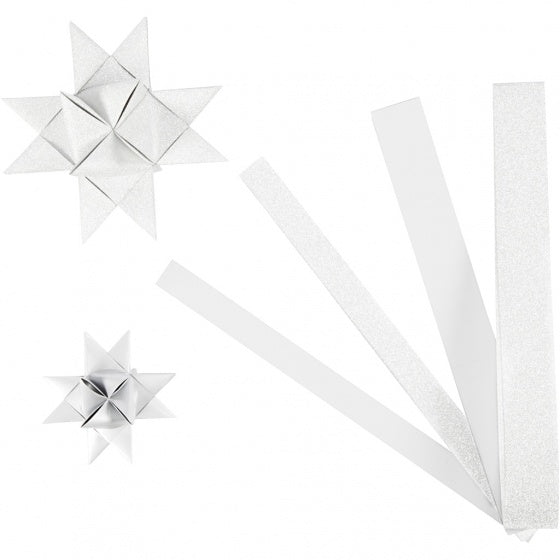 vlechtstroken Uni papier 44/78 cm wit 40 stuks