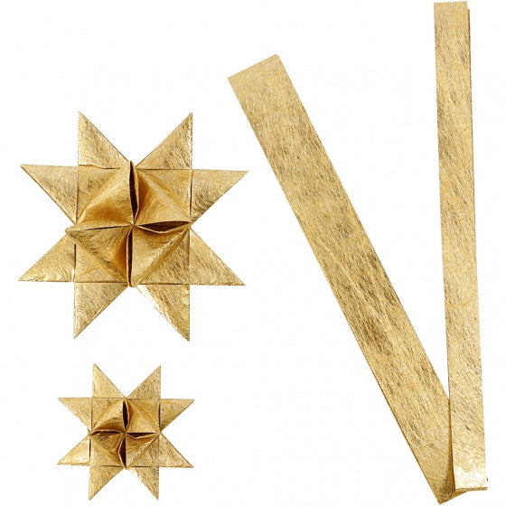 vlechtstroken Zijde papier 44/78 cm goud 32 stuks