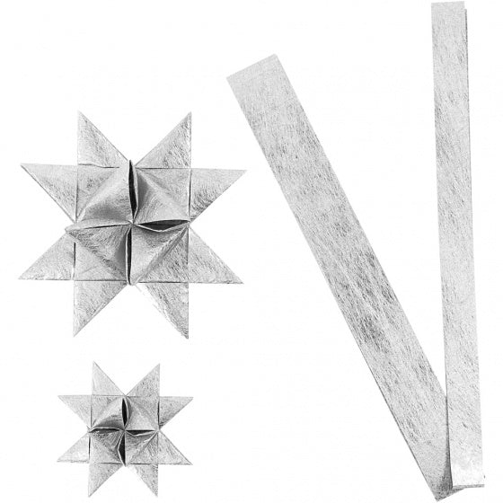 vlechtstroken Zijde papier 44/78 cm zilver 32 stuks