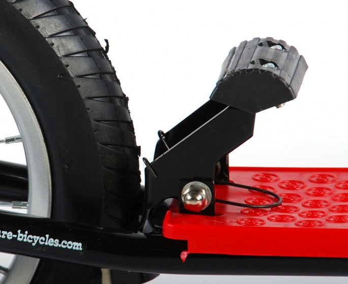 Autoped 12 Inch Junior Voetrem Zwart/Rood