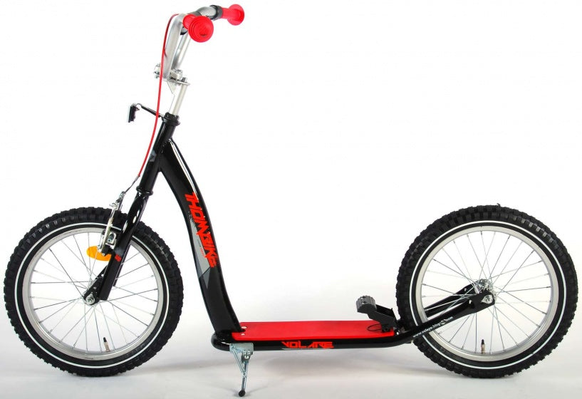 Autoped step 16 Inch Junior Voetrem Zwart/Rood