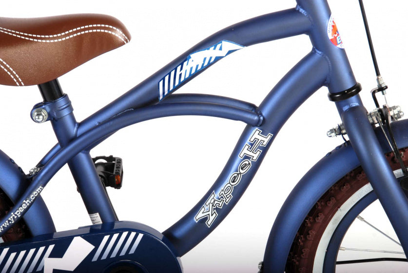Blue Cruiser 14 Inch 25 cm Jongens Terugtraprem Matblauw