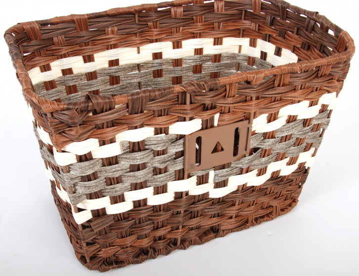 fietsmand 31 liter 40 x 33 x 24 cm riet bruin