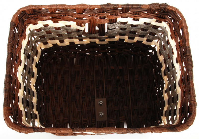 fietsmand 31 liter 40 x 33 x 24 cm riet bruin