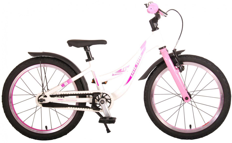 Glamour 18 Inch 28 cm Meisjes Terugtraprem Wit/Roze