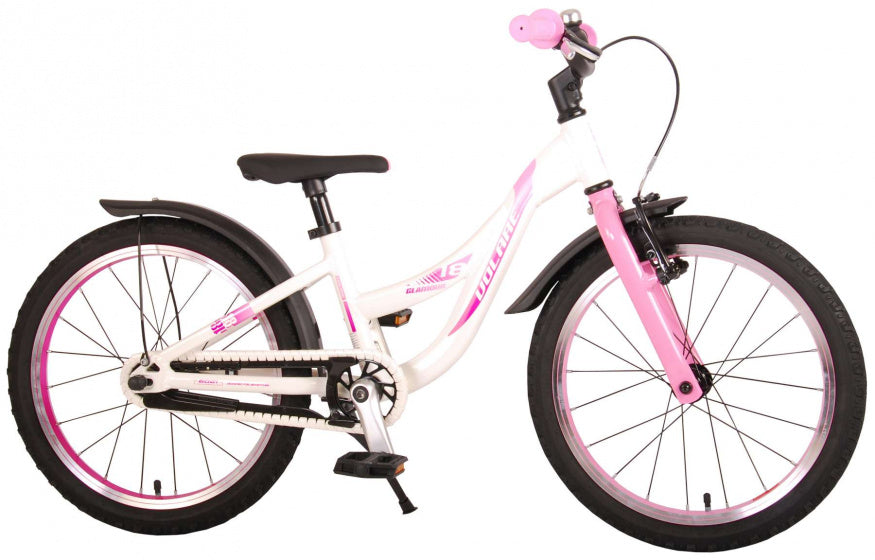 Glamour 18 Inch 28 cm Meisjes Terugtraprem Wit/Roze