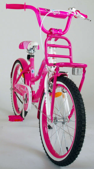 Lovely 20 Inch 33 cm Meisjes Terugtraprem Roze/Wit
