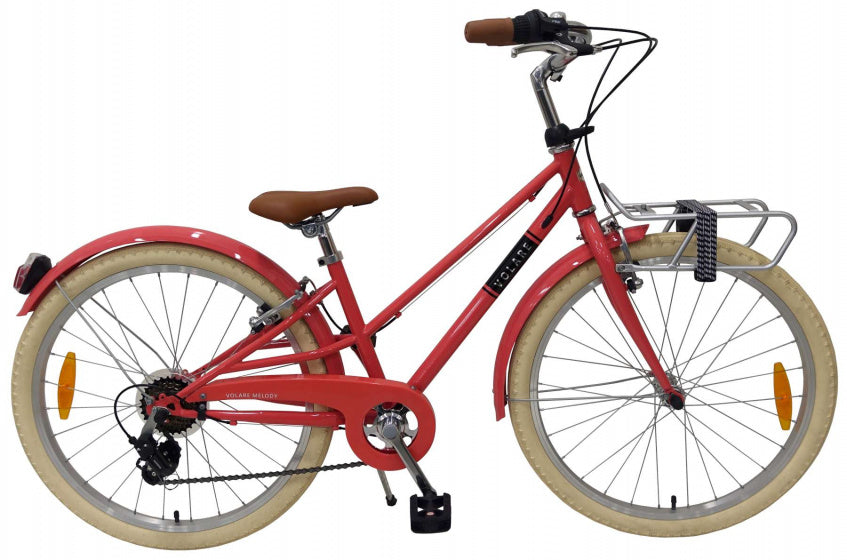 Melody 24 Inch 37 cm Meisjes 6V V-Brakes Rood