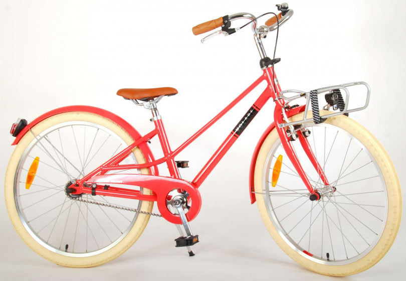 Melody 24 Inch 37 cm Meisjes Terugtraprem Rood
