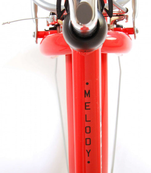 Melody 24 Inch 37 cm Meisjes Terugtraprem Rood