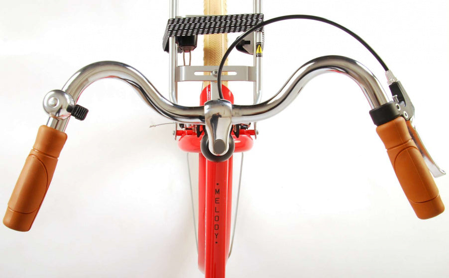 Melody 24 Inch 37 cm Meisjes Terugtraprem Rood