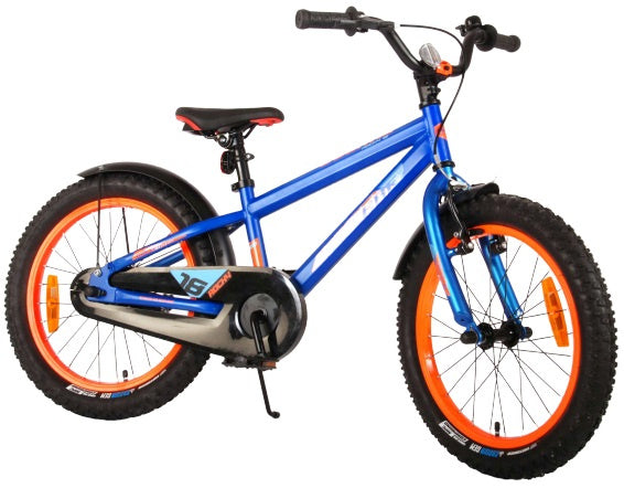 Rocky 18 Inch 28 cm Jongens Terugtraprem Blauw/Oranje