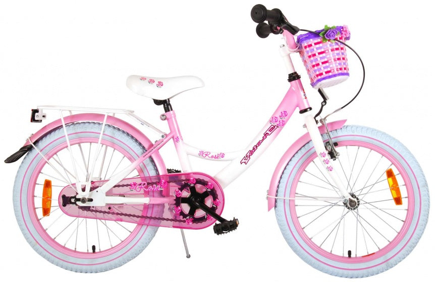 Rose 18 Inch 28 cm Meisjes Terugtraprem Wit/Roze