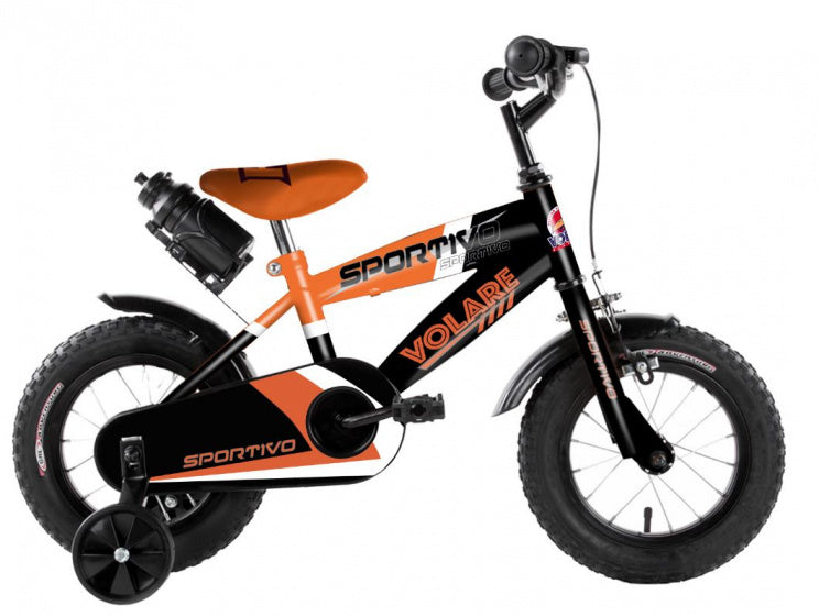 Sportivo 12 Inch 20 cm Jongens Terugtraprem Oranje/Zwart