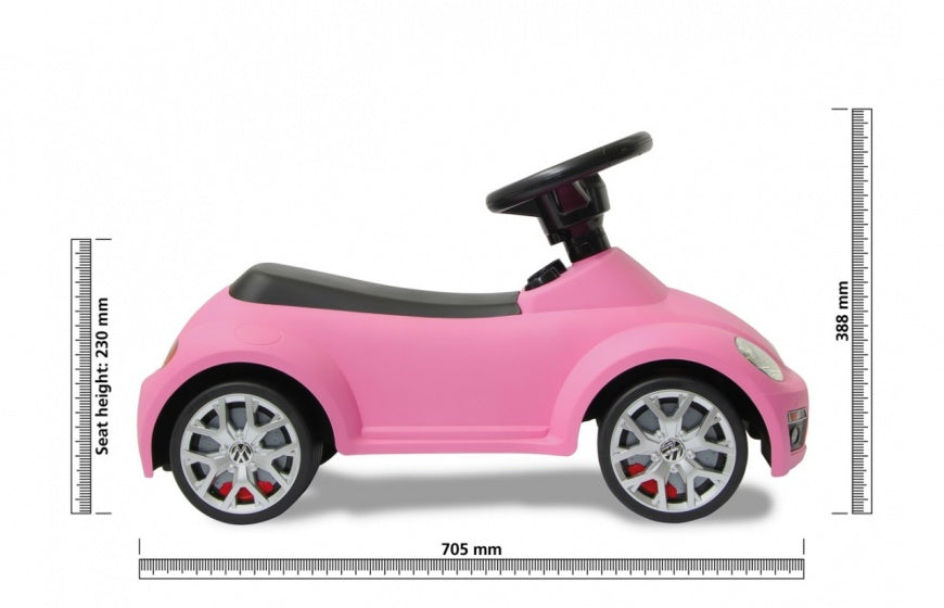 loopauto Beetle 70 x 30 x 38 cm roze