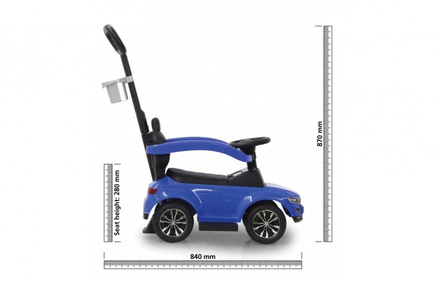 loopauto T-Roc 84 x 40 x 87 cm blauw