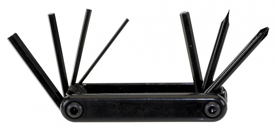 multitool 7 functies 9 cm zwart