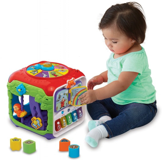 activiteitenkubus Bumba 22 cm multicolor