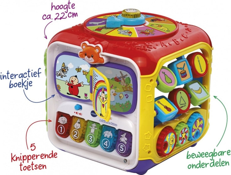 activiteitenkubus Bumba 22 cm multicolor