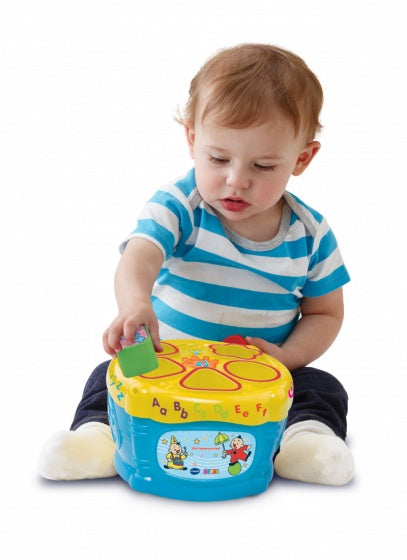Bumba vormentrommel 25 cm blauw/geel