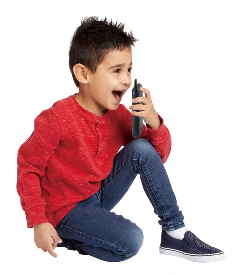 KidiTalkie walkietalkies 22 cm blauw en geel 2 stuks