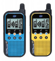 KidiTalkie walkietalkies 22 cm blauw en geel 2 stuks