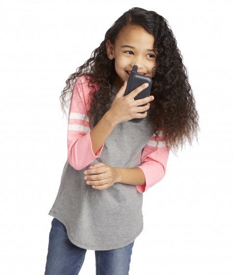 KidiTalkie walkietalkies 22 cm blauw en geel 2 stuks