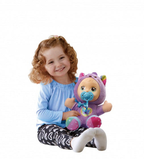 Little Love knuffelpop kat paars 26 cm