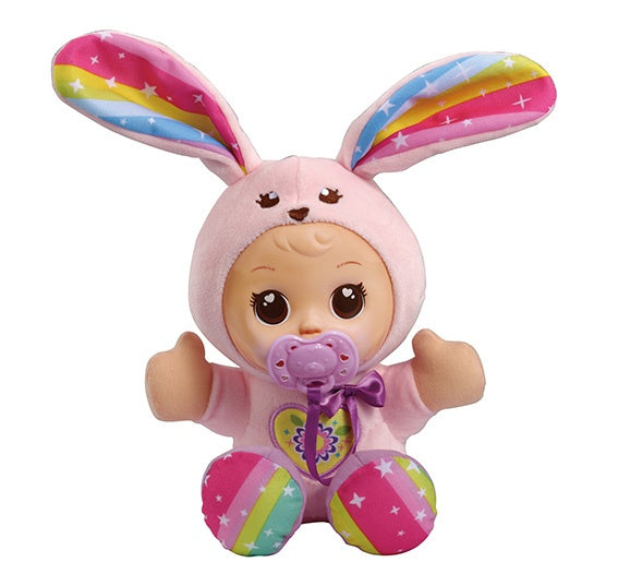 Little Love knuffelpop konijn roze 26 cm