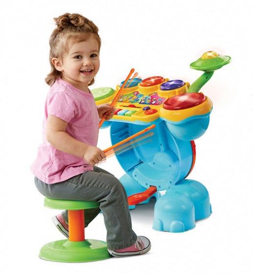 Rock & Leer Drumstel junior blauw
