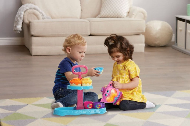 theeset: Tante Jet 11-delig blauw/roze