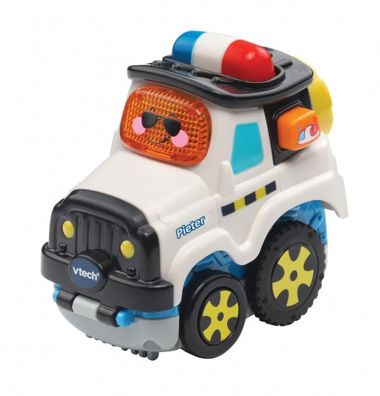 Toet Toet auto press & go - Pieter Politie 13 cm wit