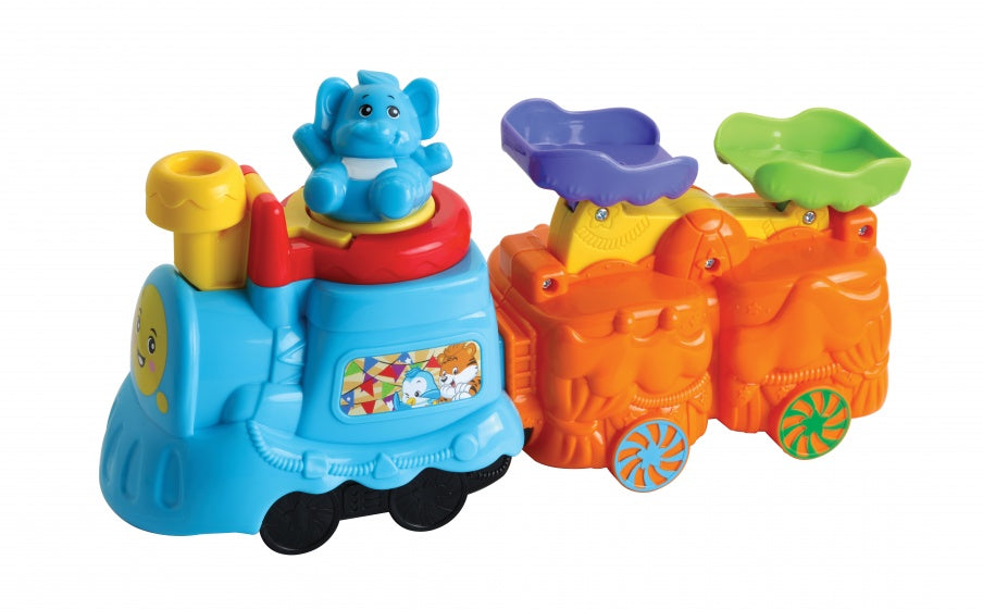 ZoomiZooz Reis & Leer Locomotief 350 cm multicolor
