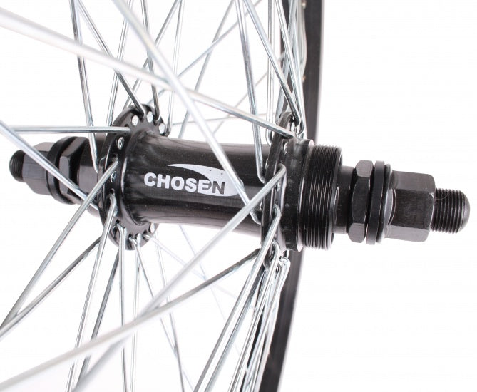 Achterwiel 14 mm Freestyle 20 inch Aluminium 48G Zwart
