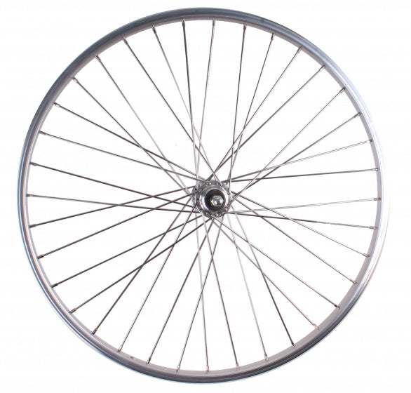 achterwiel 26 inch velgrem freewheel 36G zilver