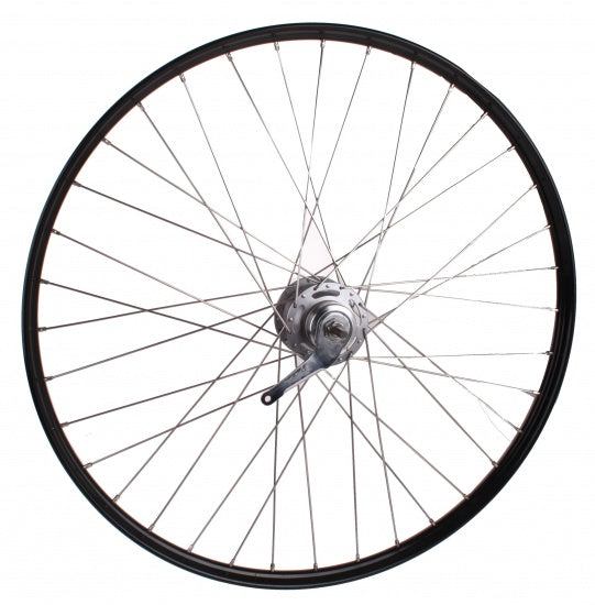 Achterwiel 28 x 1 5/8 x 1 3/4 terugtraprem aluminium 36G zwart