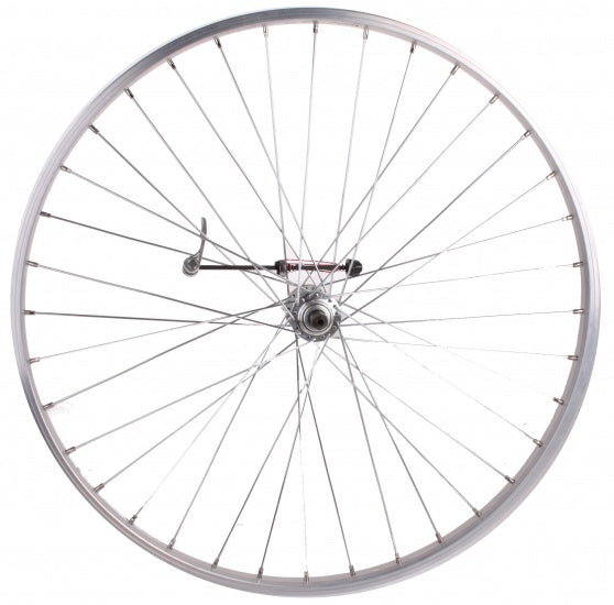 Achterwiel 28 inch velgrem aluminium 36G zilver