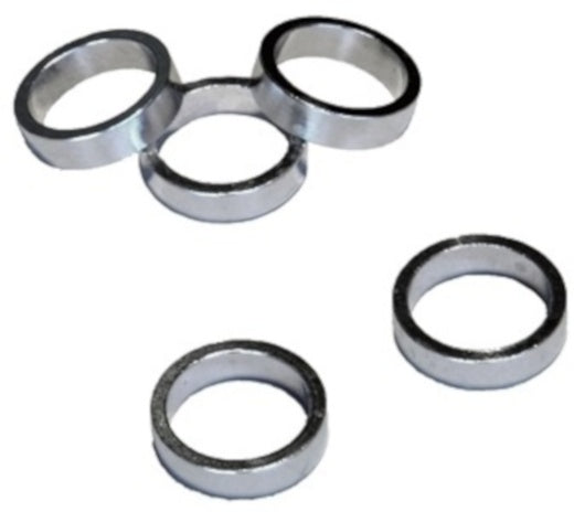 Balhoofdring 1 1/8 Inch 8mm Aluminium Zilver 5 Stuks