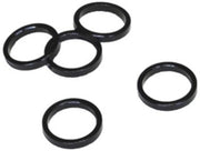 Balhoofdring 1 Inch 3mm Aluminium Zwart 5 Stuks