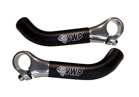 Bar Ends Aluminium Gebogen Zwart