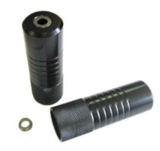 BMX Axle Pegs 38mm Set 10/14mm Zonder Draad Zwart