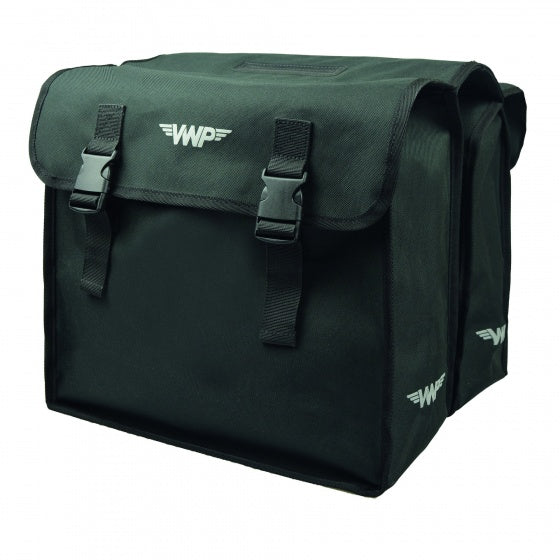 dubbele fietstas Ella XL 35 liter zwart
