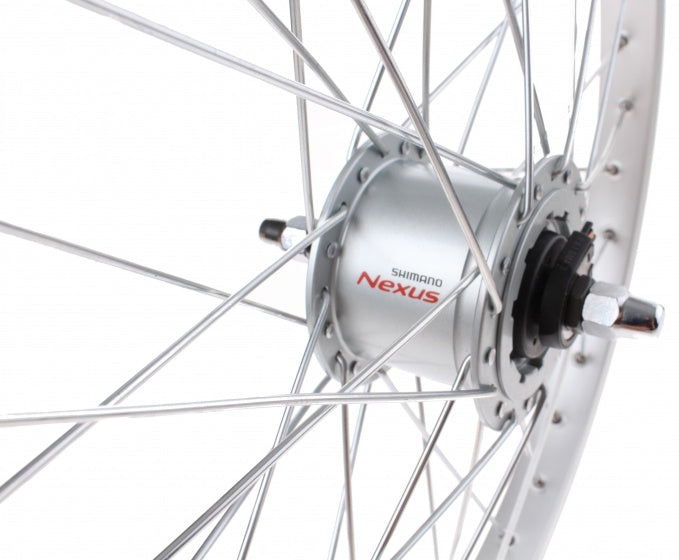voorwiel 20 inch rollerbrake 36G alu zilver