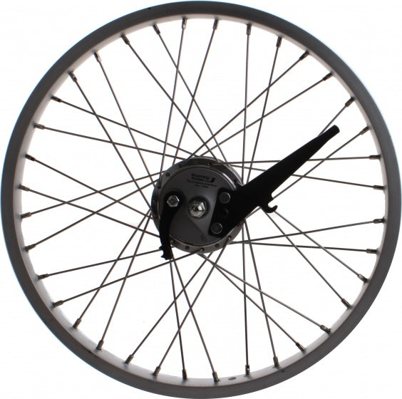 voorwiel 20 x 1.75 inch trommelrem aluminium zilver