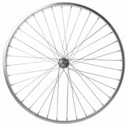 voorwiel 24-1 3/8 inch aluminium 36G zilver