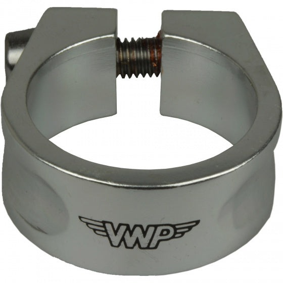 zadelpenklem 34.9 mm aluminium zilver