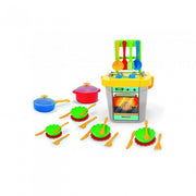 kinderkeuken met accessoires en servies multicolor