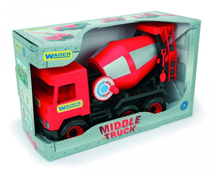 speelgoed Betonwagen rood 43 cm