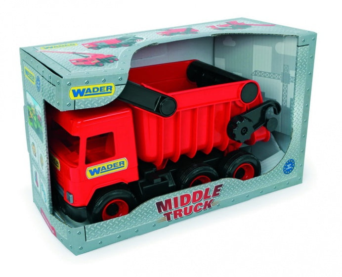 Speelgoedtruck met kieper rood 43 cm