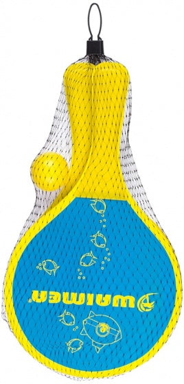 beachball set Animal 3-delig geel/blauw